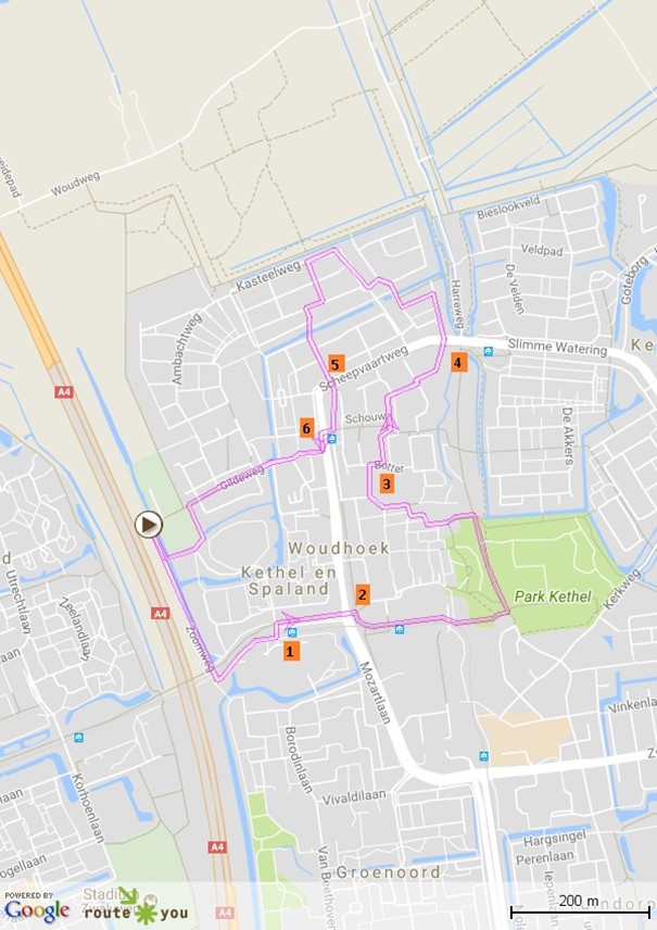 Route Schiedam Schiedam Noord