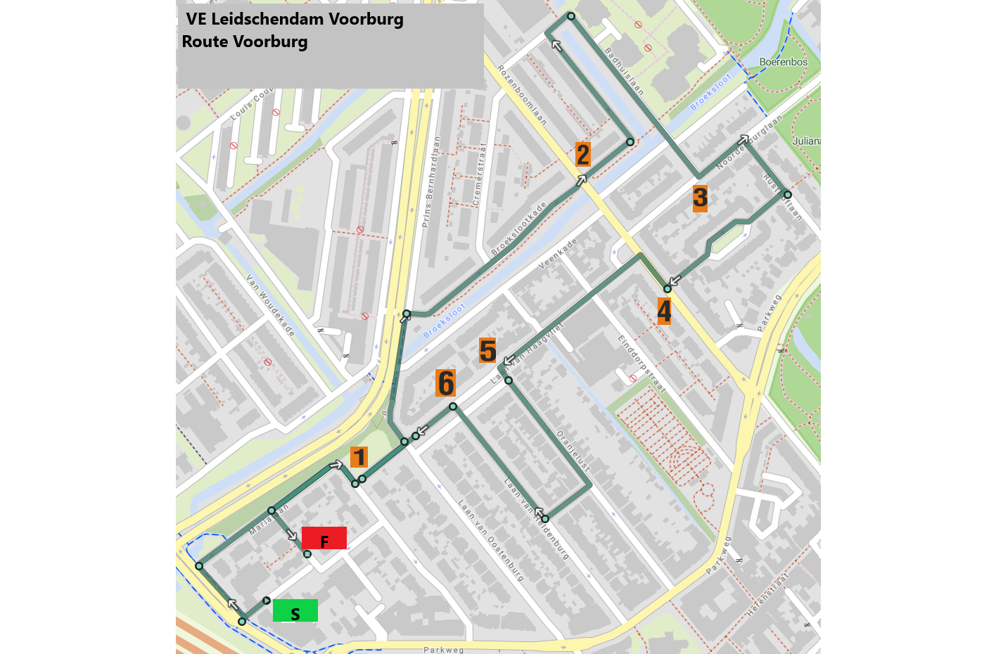 Route Leidschendam-Voorburg Voorburg